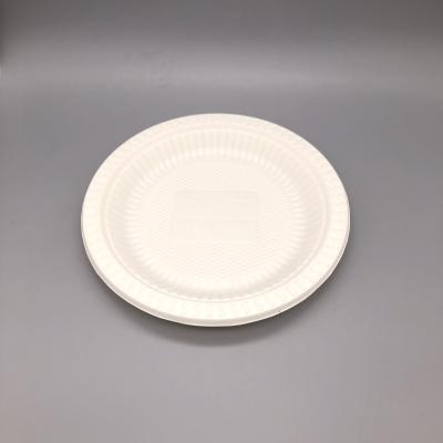 China Disposable high quality CPLA cornstarch biodegradable cheap disposable dish 7inch for sale