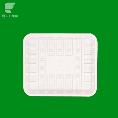 China Disposable Corn Food Tray 220X190X15mm Biodegradable Disposable for sale