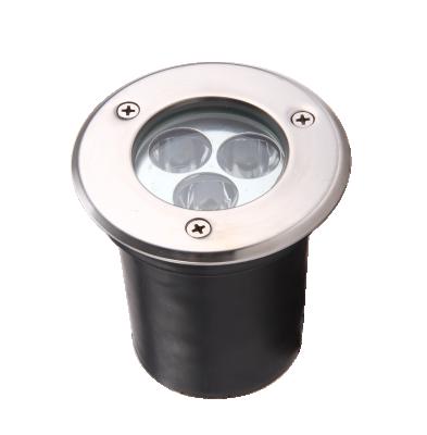 China Hotel Aluminum Alloy Body 304 Outdoor Waterproof IP66 Stainless Steel IP66 3W DC24V Led Inground Light for sale