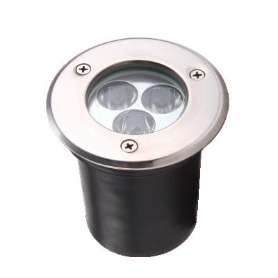 China Hotel Aluminum Alloy Body 304 Outdoor Waterproof IP66 Stainless Steel IP66 3W AC220V Led Inground Light for sale