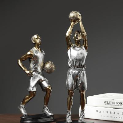 China Europe factory direct slam dip boy statues ornament resin crafts decoration retro basketball home decor for sale