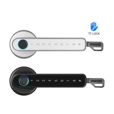 China Simple Smart Door Lock Fingerprint Padlock Number Hotel Apartments Home Office Anti Theft Lock for sale