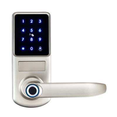 China Home Hotel Apartments Office Smart WiFi TTlock Tuya APP Electronic Biometric Fingerprint Password Smart Digital Lock Door for sale