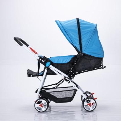 China Asian Hot Selling Cheap Cotton Baby Stroller Baby Two Way Push Pram With Dinner Tray for sale