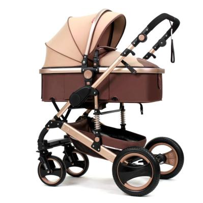 China Custom Luxury Canvas 3 in 1 Multifunctional Baby Stroller Pram Baby Jogging Stroller for sale