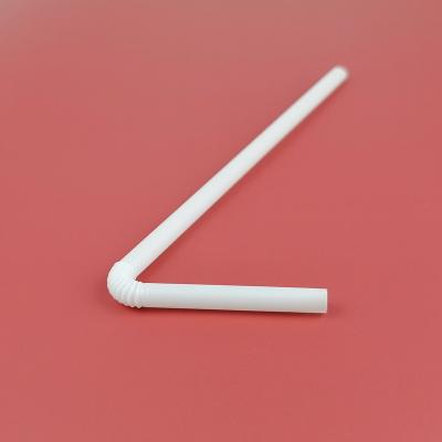 China 6mm traditional high quality bend spout flexible straw biodegradable with individual plant corn based for quick grocery, bar for sale