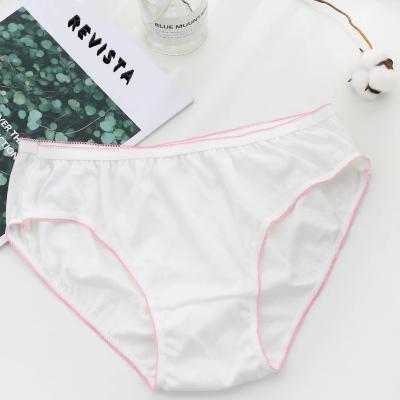 China Anhui Antibacterial PLA Spray taining Spa Women's Disposable Underwear Briefs Nonwoven Briefs Clothing for sale