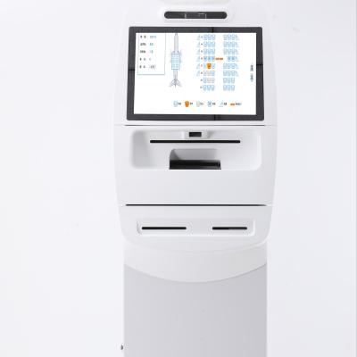 China Indoor Price Optimization 15 Inch Free Stand Touch Screen LCD Payment Terminal Kiosk With Printing Strip for sale