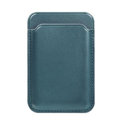 China Mutural Magsafes Recyclable Leather Magnetic Credit Card Holder Wallet Built-in Airbag For Iphone 12 mini 12 pro max for sale