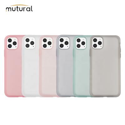 China Fashion and Slim Thin Thin Oil Skin Feeling Silicone Cover Case for Iphone 11 pro 12 mini pro 7 8 max for sale