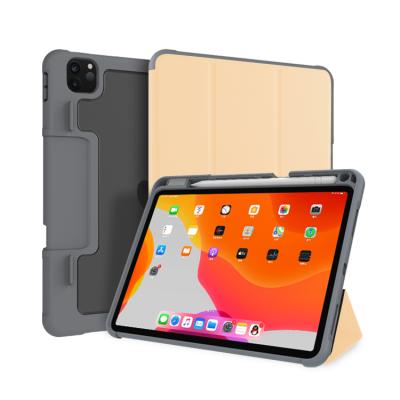 China Auto-sleep Magnetic Case 2021 New Tablet Case For Ipad Pro Case 11 12.9 With Pen Holder Light Weight Ultra Thin Soft Tpu Cover For Ipad Pro for sale