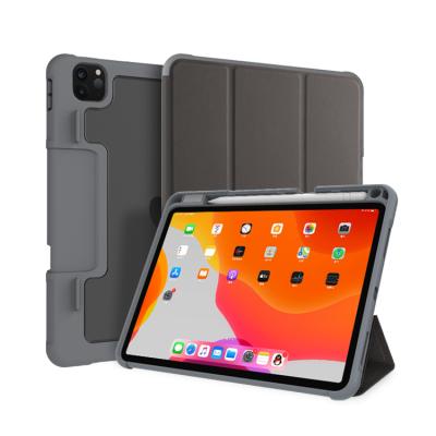 China Added protection to iPad case for iPad gen7 with multi-fuctional Apple Pencil slot folio style kickstand for sale