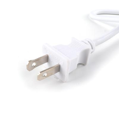 China Home Appliance Good Quality AC Power Black Cord 2 Pin Plug Us Plug Power Cord For Desktop Computer for sale