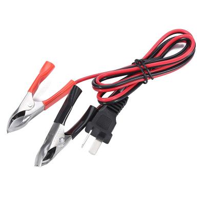 China Home Appliance Battery Fish Clip Power Cord 1.5m Two Core Fish Clip Power Cord for sale