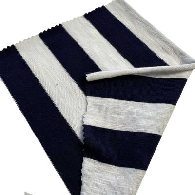 China Chinese Anti Pill Textile Wide Stripes Pattern Stretchy Spandex Knitted Fabric Polyester No-fading Fabric for sale