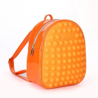 China New Fashion Antistress Kids Rainbow Busy Person Toys Push Bubble School Book Silicone Students Shoulder Bag Bookbags Noise Backpack for sale