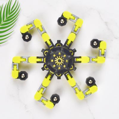 China Children's Toys Glow Finger Toys Gyro String Thrusting Transformable Fingertip Decompression Fidget Spinning Top Spinner for sale