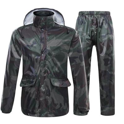 China 100% factory lowest price waterproof polyester pvc coated motorcycle raincoat outdoor raincoat suit for sale