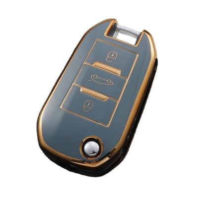 China Fit Car Key FOB Cover Fits Perfectly TPU For Peugeot 107 108 207 208 301 508 2008 Car Key Case Cover Smart Remote Car Key Holder 3 Buttons for sale