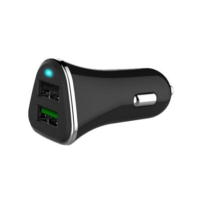 China Mobile Phone QC3.0 6A Fast Mobile Phone Car Charger For Smartphones Tablet 30W Dual USB Car Charger for sale