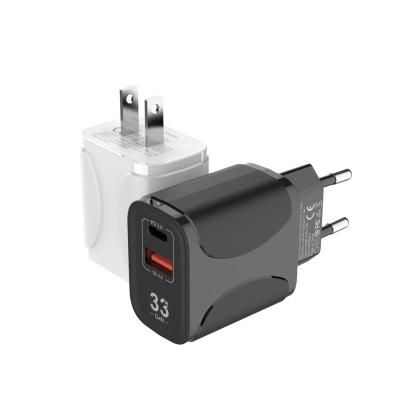 China Mobile Phone USB C Charger Block 33W 2-Port GaN+ PPS PD Fast Charger, Compact USB Wall Charger for Tablets Smart Phones for sale