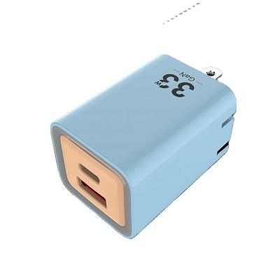 China Mobile Phone USB C Fast Charger, with 33W USB C Power Adapter, Foldable Palladium Adapter for Smart Phones Tablets for sale