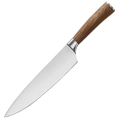 China Disposable good quality kitchen knife 8 inch stainless steel chef knife with wooden handle for sale