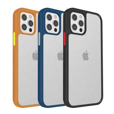 China Top Selling Colorful Frosted Shockproof Phone Case Scratch Proof For IPhone12 PC Matte Non Yellowing Phone Case for sale