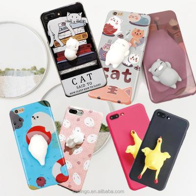 China Squishy toy for cell phone cover free sample phone case custom 3d silicone squishy case for smart phones for sale