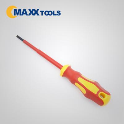 China VDE 1000v Soft CRV Screwdriver Color Handle Double Slotted Head for sale