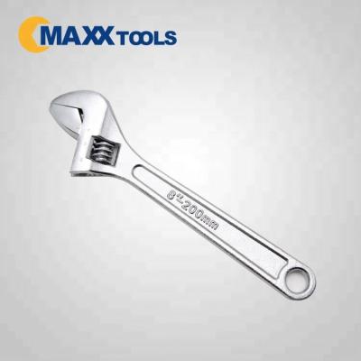 China Adjustable Open End Wrench Industrial And Auto Repair Carbon Steel With Micro Nickel Plated for sale