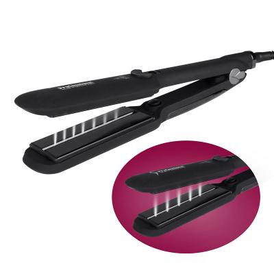 China Hotel 088P Professional Current Steam Hair Straightener 2 Inch Ceramic Flat Iron Infrared Flat Hair Straightener for sale