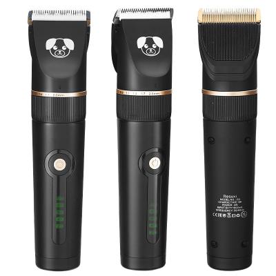 China Hotel RESUXI Rechargeable AC 3 Blade USB Pet Hair Cutters Kit Grooming Trimmer Professional Dog Electric Ceramic Hair Trimmer for sale