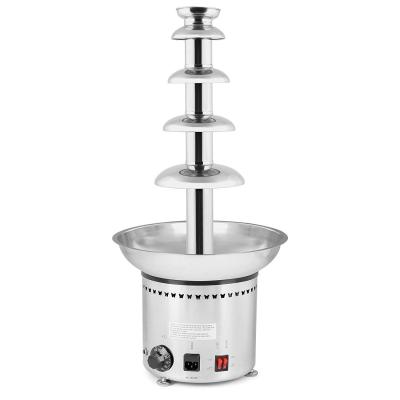 China 304 Stainless Steel 5 Tiers Chocolate Fondue Fountain Machine Heat Stability for sale