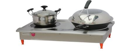 China Stainless Steel Surface Double Induction Cookers Burner Cooking Range for sale