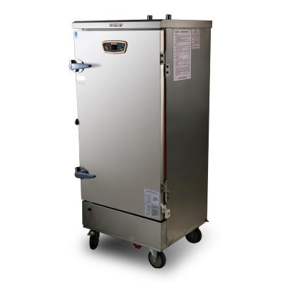 China 12kW Power Commercial Electric Steamer Full Automatic Rice Steam Cabinet Cart 12 Trays for sale