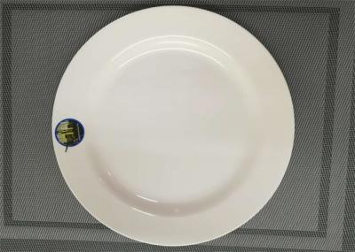 China White Porcelain Dinnerware Sets Wide Rim Round Plate Diameter 25cm Weight 150g for sale