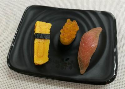 China Van de de Plaat Zwart Melamine van Japans-stijl Rechthoekig Sushi het Vaatwerkgewicht 264g Te koop