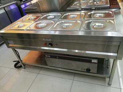 China Edelstahl 8 Wannen Bain Marie mit Unterregal 1500*700*800mm zu verkaufen