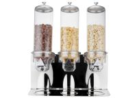 China Three Tnaks Cereal Dispenser Buffet Dry Food Dispenser with Stainless Steel Base 4.0LTR X3 for sale