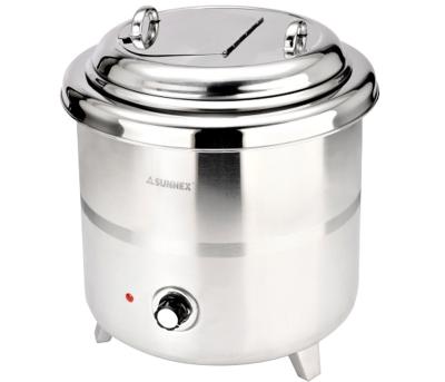 China Stainless Steel Electronic Soup Kettle Adjustable Temperature Control Knob 10Ltr 220VAC 380W for sale