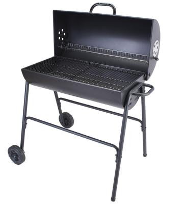 China Outdoor Barbecue Trolley Charcoal Smoker BBQ Grill With Powder Coating Surface for sale