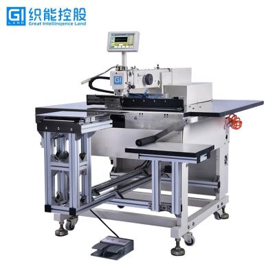 China GI programmable land intelligent pasting sewing machine by adopting human-computer interface with easy to operate touch screen for sale