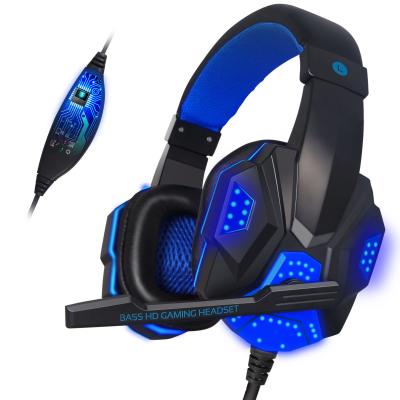 China Comfortable Wearing Edge 7.1 Virtual Head Set Gaming Color LED Light Gamer Headphones With Super Low ANC PS4 Gray Green Mic For PC for sale