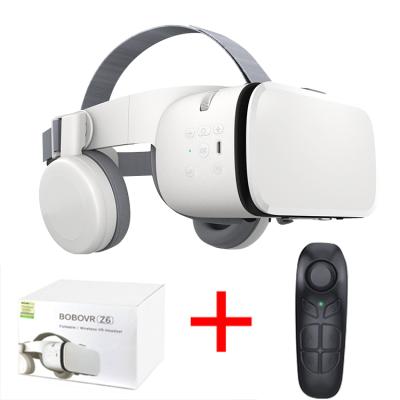 China 2020 Watching 3D Movie/3D Games Z6 OEM LOGO 4k VR Glass 5 plus vr headset 3D vr glasses with remote for iPhone Android Smartphones for sale