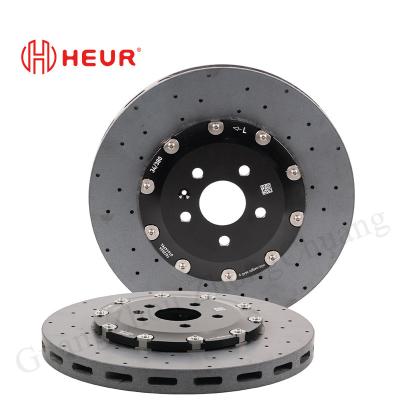 China HEUR Brake Carbon Ceramic Disc Front Upgrade 380mm*34*37 For VW Tiguan Honda for sale