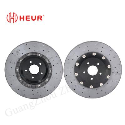 China HEUR Brake Carbon Ceramic Disc For Nissan Gtr Upgrade 390*36MM Front Set for sale