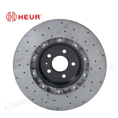 China Heur Brake Carbon Ceramic Disc For Tesla Model S Model Y Model X Upgrade 380*34mm Front Set for sale