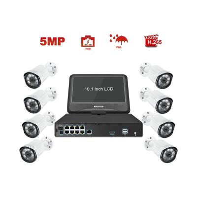 China Home Video Camera 4ch 8ch Poe Nvr Kit Ip Camara Set CCTV Integrated Outdoor System Security Suppliers Siren Surveillance 3mp 5mp Set for sale