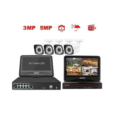 China Built-in Outdoor Waterproof IP Security Camera IR CCTV Surveillance NVR Video Set System Audio Kit Bullet Siren 3MP POE for sale